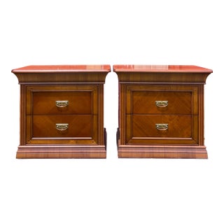 Made in Italy Cherry Louis Phillipe Nightstands - A Pair For Sale
