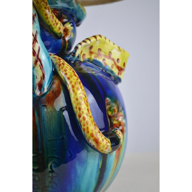 Sculptural Ceramic Table Lamp from Vallauris, France, 1950s For Sale - Image 11 of 13