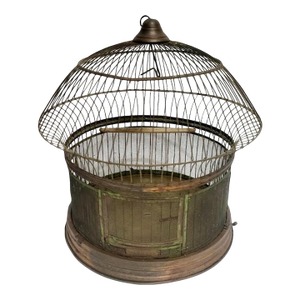 Antique Hendryx Brass Dome Bird Cage