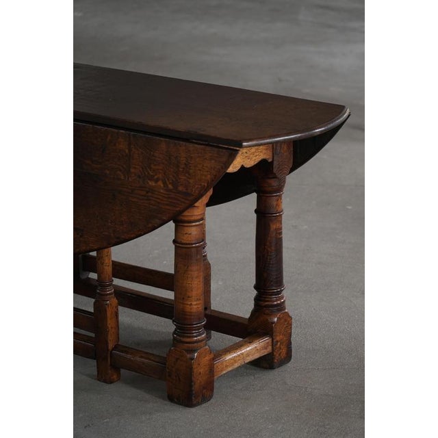 Wood Large Mid-Century French Modern Gateleg Dining or Console Table, 1940s For Sale - Image 7 of 18