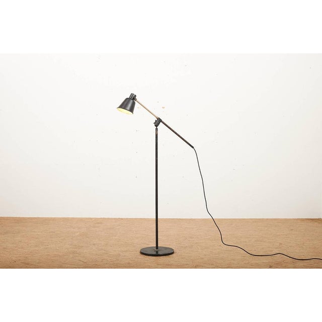 Bauhaus Floor Lamp with Black Die-Cast Aluminum Base from Bag Turgi, 1930s For Sale - Image 3 of 14