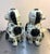 English Black/White Large Staffordshire Dogs Pair For Sale - Image 3 of 6