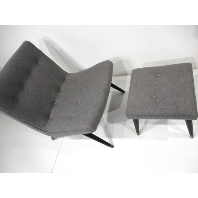 Lounge Chair and Ottoman in the Style of Milo Baughman For Sale - Image 9 of 10