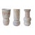 Set of 3 white stoneware vases c-019, c0-15, c-018 by moïo studio dimensions: d14 x w14 x h30 cm materials: white crawl...