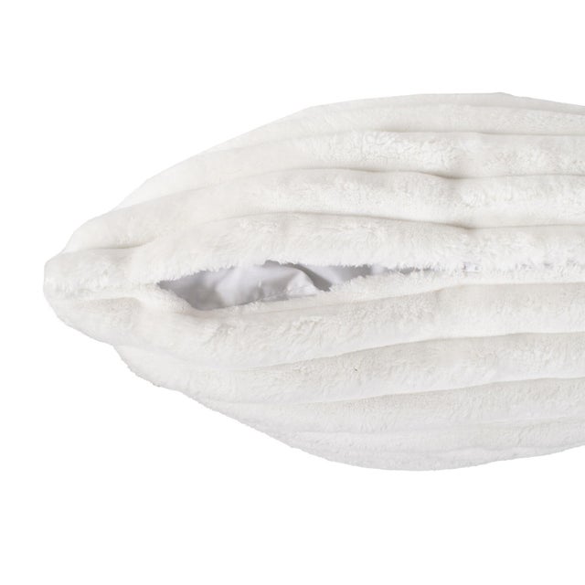 2020s Pillow 24 x 24 Shar Pei White - Down Alternative Insert For Sale - Image 5 of 11