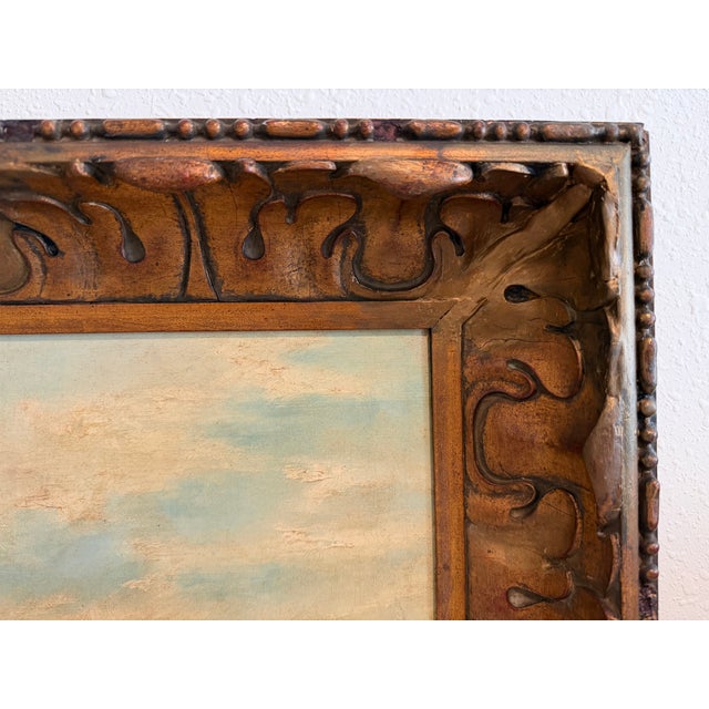 This charming late 19th century English School oil painting depicts a tranquil rural landscape with a rustic cottage...