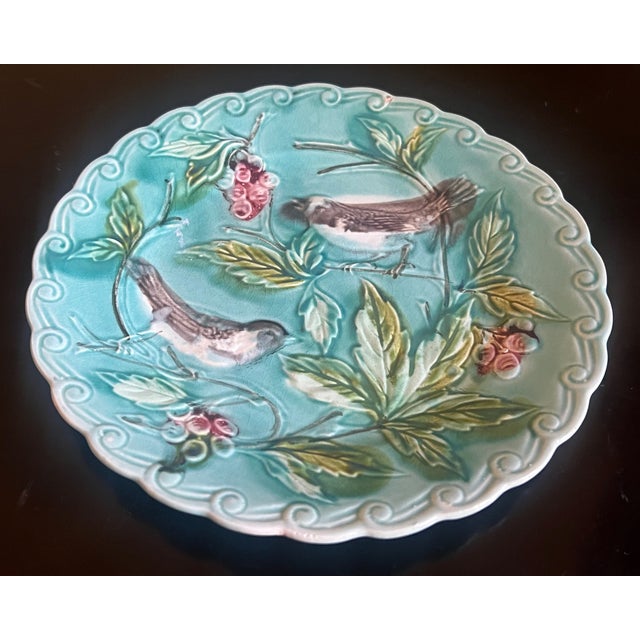French Majolica Plate by Onnaing, C. 1900 For Sale - Image 4 of 9