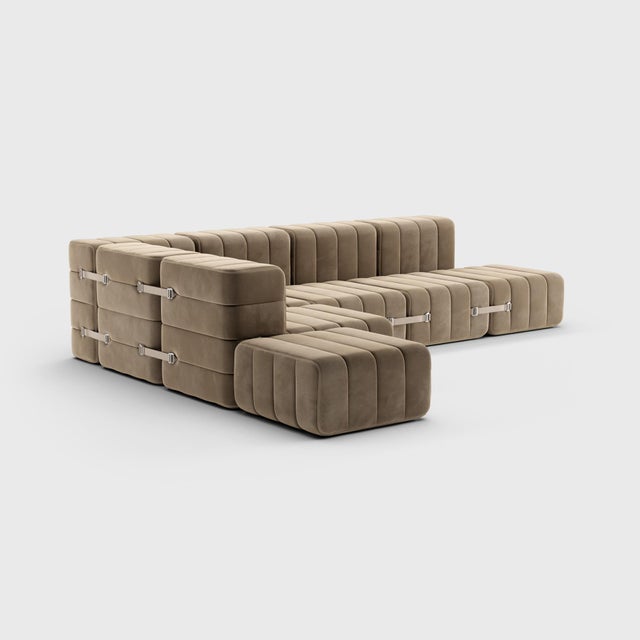 Modular Corner Sofa in Barcelona Fabric by Ambivalenz, Set of 12 For Sale - Image 6 of 18