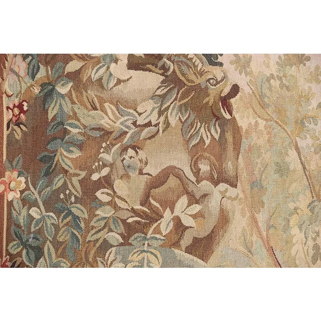 Vintage French Handmade Nature Pictorial Tapestry, Wall Hanging For Sale In Los Angeles - Image 6 of 6