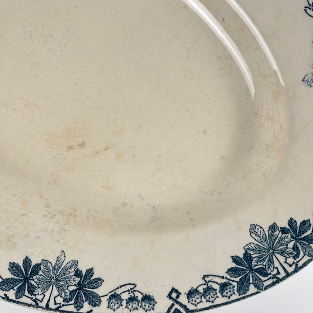 Oval Dish with Tunis Pattern by Longwy, 1890s For Sale - Image 13 of 14