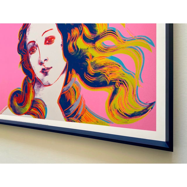 Andy Warhol Foundation Offset Lithograph Print Framed Pop Art Poster " Birth of Venus " 1984 For Sale - Image 11 of 12