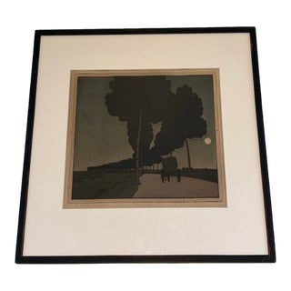 Signed Bernard Boutet De Monvel "La Carriole" 1912 Art Deco Etching Early #50/200 For Sale