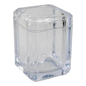 Vintage Mid-Century Modern Alessandro Albrizzi Style Lucite Faceted Ice Bucket