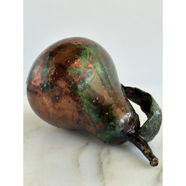 Ceramic Raku Pottery Pear Figure For Sale - Image 7 of 8