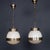 A stunning mid 20th century pair of delta pendant lights designed by sergio mazza for artemide. Featuring opaline glass...