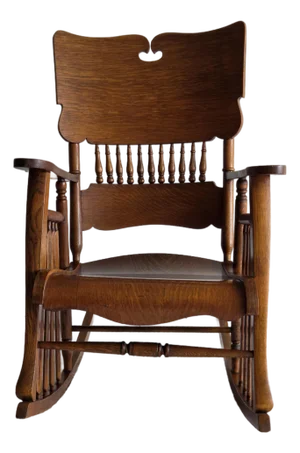 Late Victorian Oak Rocking Chair, Early 20th Century