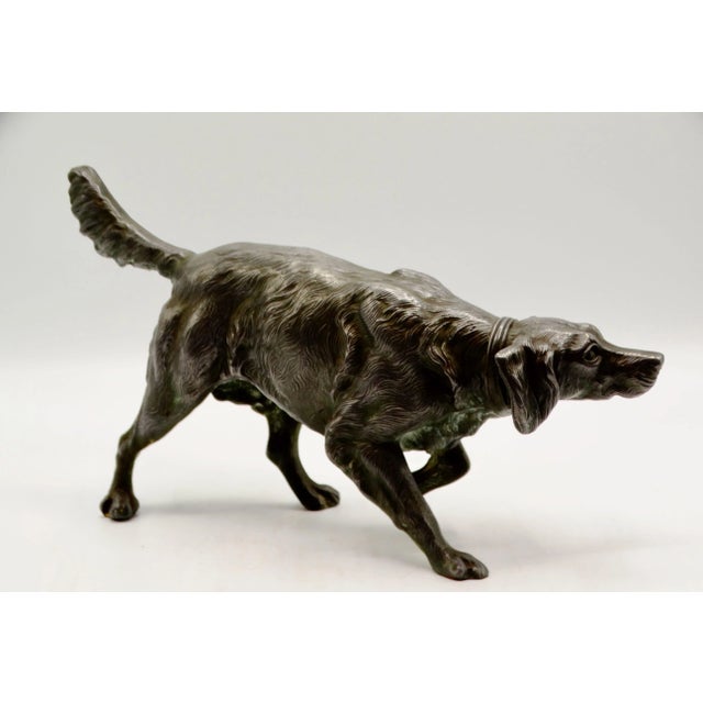 Metal Antique French Sporting Dog Sculpture For Sale - Image 7 of 10