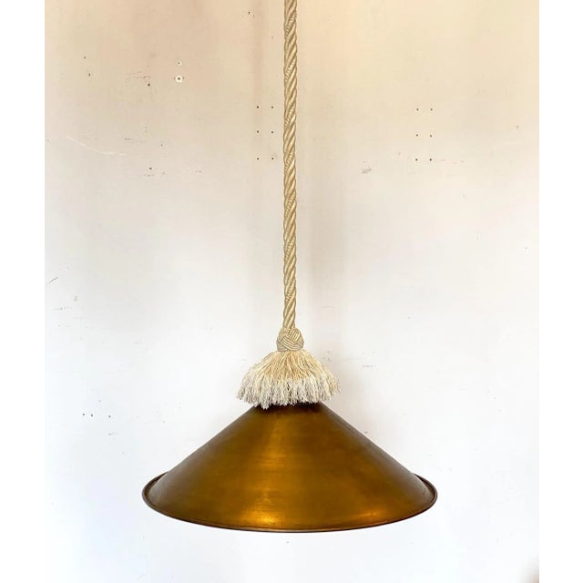 Vintage Brass Pendant Light, 1970s For Sale - Image 10 of 10