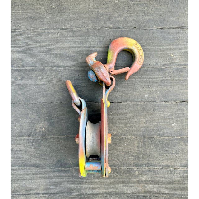 Farmhouse 1960s Cast Iron Pulley For Sale - Image 3 of 6