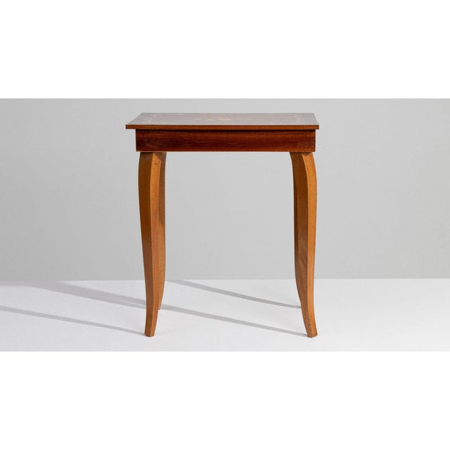 20th Century Italy Rich Mahogany Mahogany Side Table For Sale - Image 4 of 11