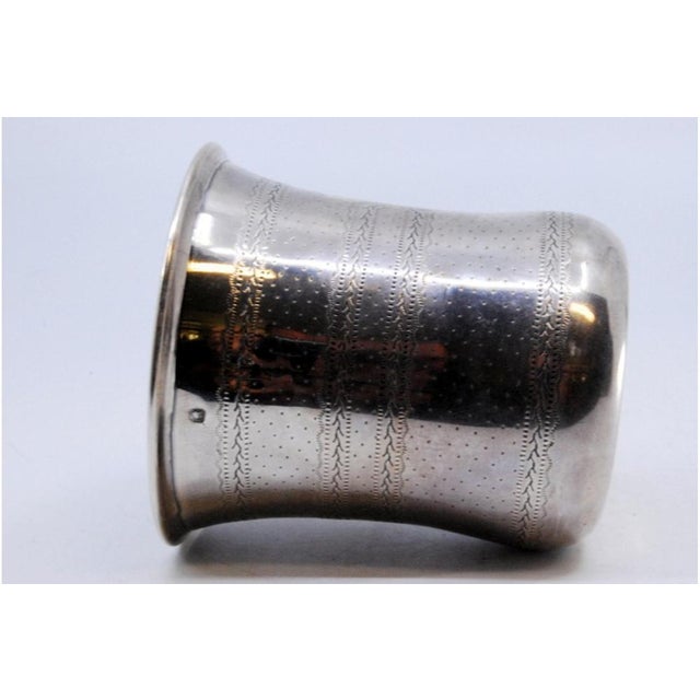 Silver Chalice with Engravings and Monogram Card For Sale - Image 5 of 9