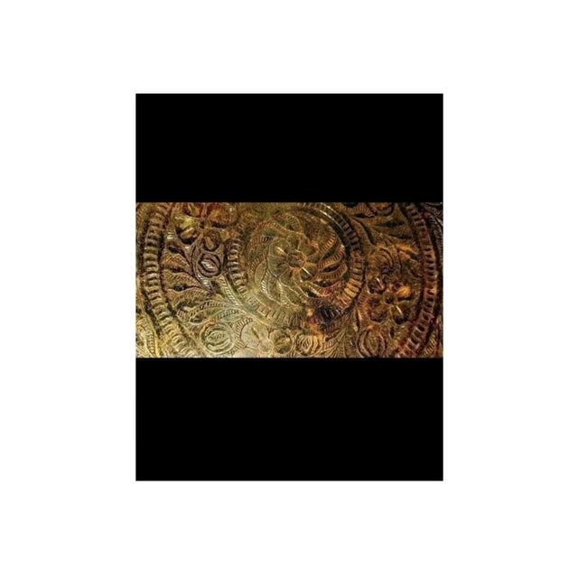 Ancient Moroccan Artifact Sculpture 11" Plate / Accent Tray | Hallway Living Room Dining Room Bedroom Behind & Over Bed Art For Sale - Image 4 of 9