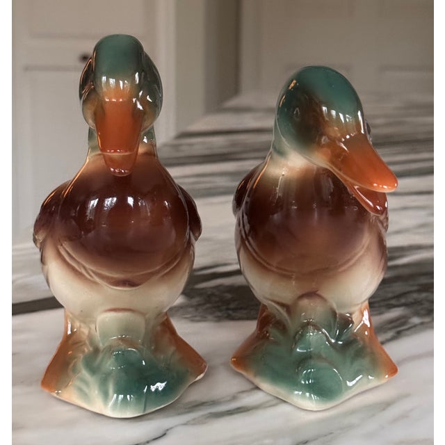 Green Mid-Century Modern Mallard Duck Figures by Royal Copley For Sale - Image 8 of 10