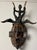 African Guro Style African Carved Wood Horned Antelope Mask With Figure, Côte D’Ivoire For Sale - Image 3 of 12