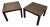 Pair of Vintage Henredon Hollywood Regency Faux Tortoise Shell Parson Solid Wood Side Tables in Mottled Brown & Amber For Sale