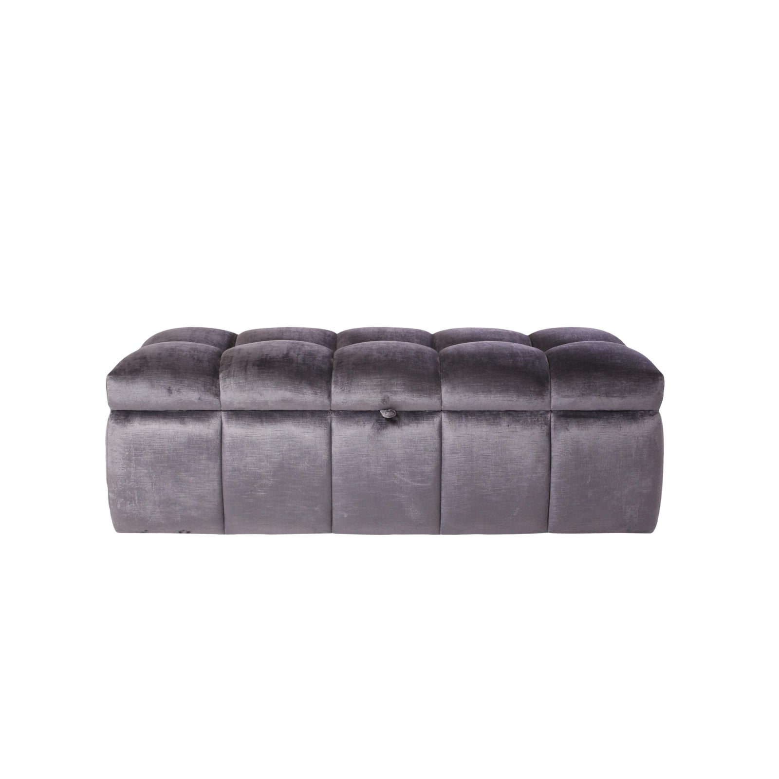 Purple Tufted Storage Ottoman Chairish