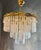 Chandelier with opaline glass rods, italy elegant italian chandelier manufactured by ideal lux, model roma/6. Featuring a...