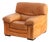Camel-Colored Leather Armchair from Roche Bobois, France, 1980s For Sale
