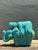 Turquoise Vintage Asian Glazed Ceramic Elephant and Boy For Sale - Image 8 of 12