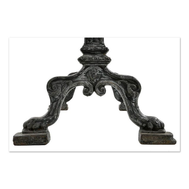 Cast Iron and Patinated Wood Bistro Table For Sale - Image 8 of 9