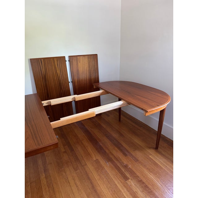 Wood 1960s Moreddi Danish Modern Teak Expandable Dining Table For Sale - Image 7 of 12