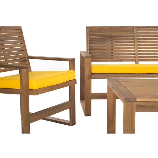 Contemporary Ozark 4 Piece Set - Natural / Yellow For Sale - Image 3 of 5