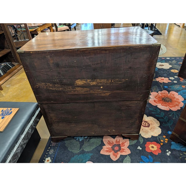 Late 19th Century Antique Victorian - British Campaign Chest of Drawers For Sale - Image 5 of 15