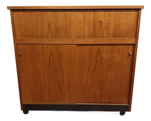 Heltborg Mobler Danish Teak Dry Bar on Wheels