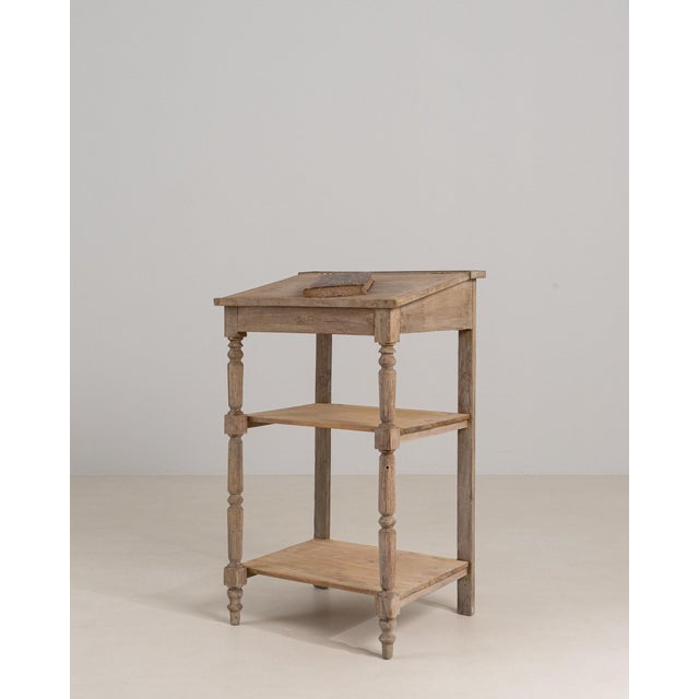 19th Century France Tan Wood Side Table For Sale - Image 9 of 11