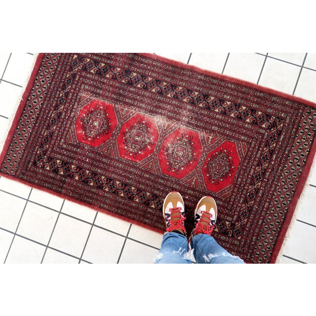 1970s, Handmade Vintage Uzbek Bukhara Rug 3' X 5.3' For Sale - Image 4 of 11