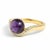 Modern Wave Design Amethyst and Topaz Ring in Silver, Gold, Size 6 For Sale - Image 3 of 7