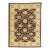 Modern Peshawar Handmade Palmettes Motif Brown Wool Rug For Sale