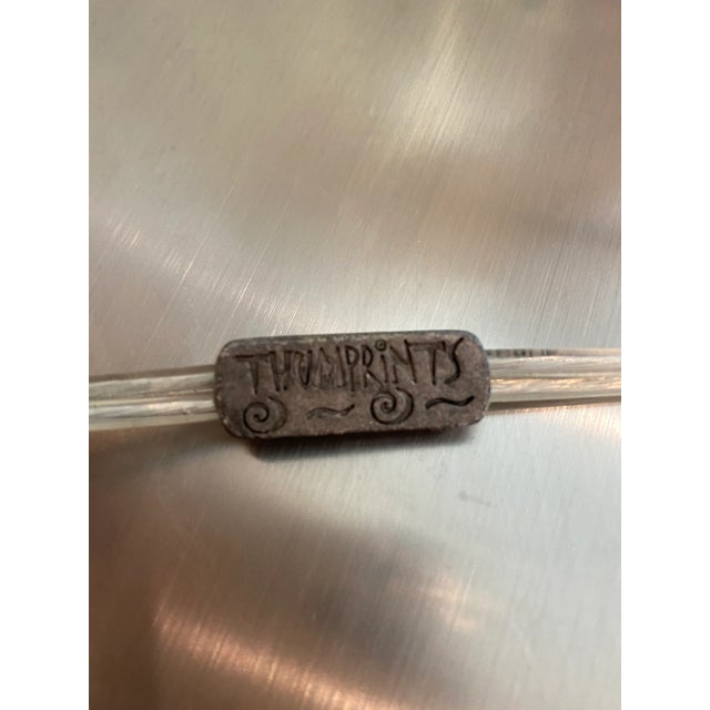 Allison K West Mother of Pearl Thumbprints Table Lamp M For Sale - Image 12 of 13