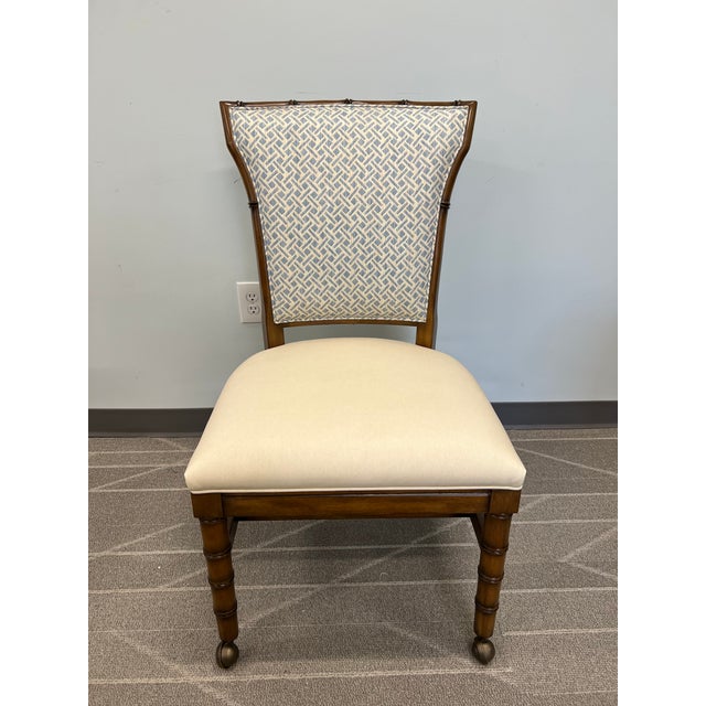 Woodbridge Furniture Emily Side Chair With Front Casters Chairish