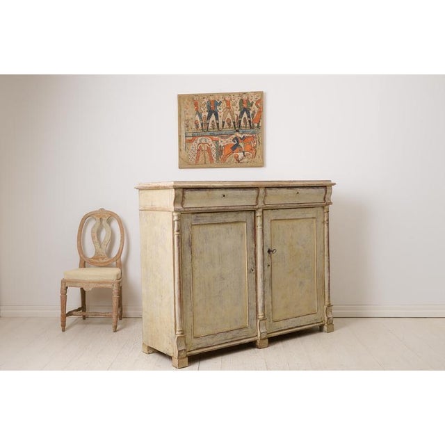 Antique Northern Swedish Empire Rustic Handmade Sideboard For Sale - Image 5 of 13