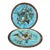 19th Century Majolica Hunting Trophies Platters Onnaing-A Pair For Sale