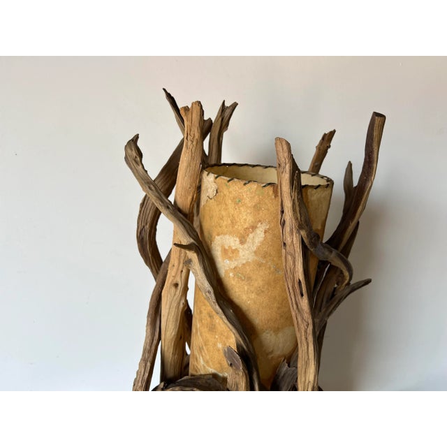 Vintage Monumental Organic Driftwood Table Lamp For Sale - Image 10 of 13