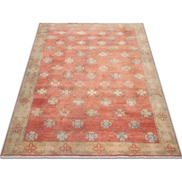 1960s 1960s Turkish Oushak Rug For Sale - Image 5 of 5