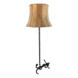Chain Floor Lamp with Anchor Foot, 1960s For Sale