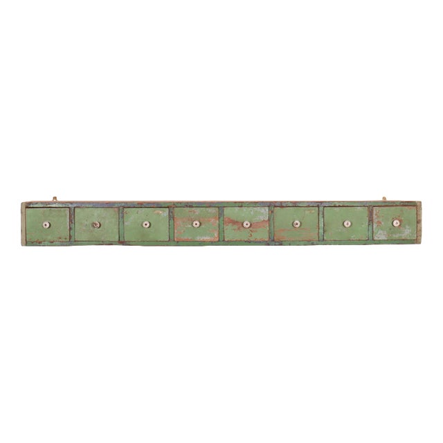 English Wall Hanging Bank of Drawers, 1890s For Sale